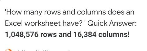 how many rows and columns does a normal worksheet in excel have ...