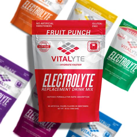 Vitalyteelectrolyte Powder Drink Mix Isotonic Electrolyte Hydration Mix ...