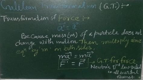 Lecture-3 Mechanics- Frame of reference: Galilean Transformations | PDF