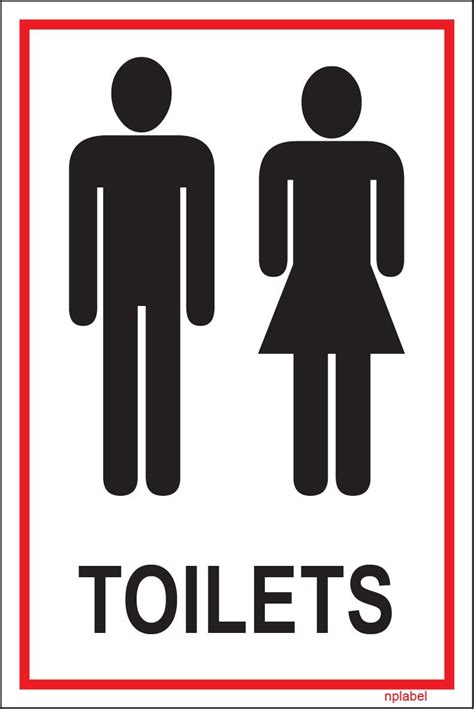 Toilets Sign Label, Toilets Sign Sticker Aluminum 200X300mm Self ...