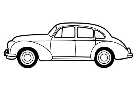 Desenho de arte de linha de carros vintage Ilustração desenho artístico ...