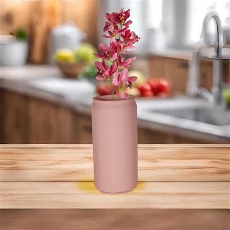 Lasaki Can Small Pink Ceramic Flower Vase For Living Room, Bedroom ...