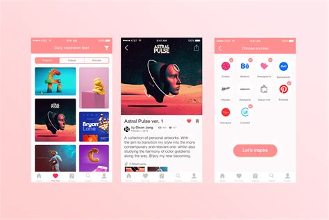 Design inspiration IOS app on Behance