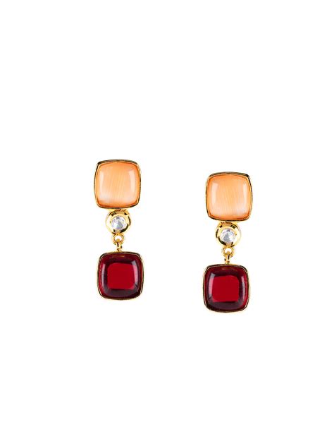 Priyaasi Geometric Multicolor Stone Studded Gold-Plated Jewellery Set