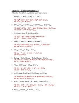 Net Ionic Equations Practice 的图像结果