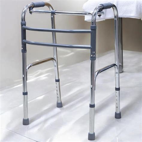 AUDITECH chrome finish foldable walker for adults (reciprocal movement ...