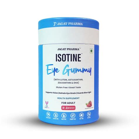 Jagat Pharma Isotine Eye Gummy with Lutein, Astaxanthin, Zeaxanthin ...