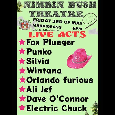 Mardi Grass Chill Out Party Zone - May 3rd, The Nimbin Bush Theatre ...