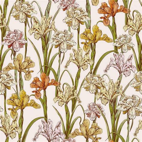 Premium Photo | Summer Irises Decorative seamless pattern Repeating ...