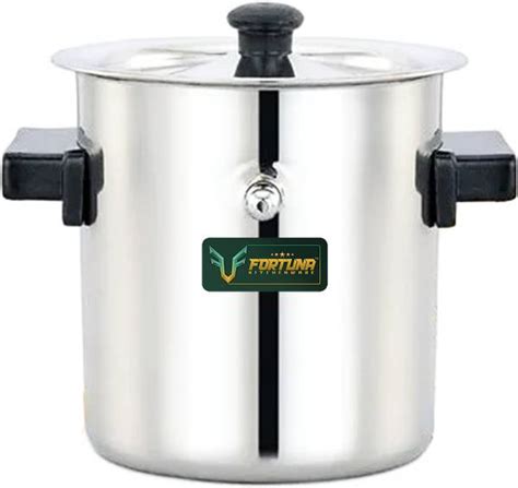 FORTUNA KITCHENWARE 3 Litre Stainless Steel Milk Boiler/ Pot/Cooker ...