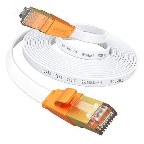 Cat 8 Ethernet Cable 20 Ft,High Speed Flat Internet Network LAN Cable ...