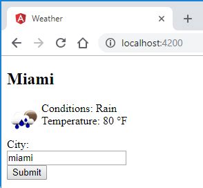 Weather API in Angular 的图像结果
