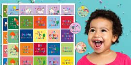 Toilet Potty Training - Rainbow Unicorn - Reward Stickers