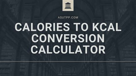 Calculate Calories (cal) to Kilocalories (kcal) in Seconds