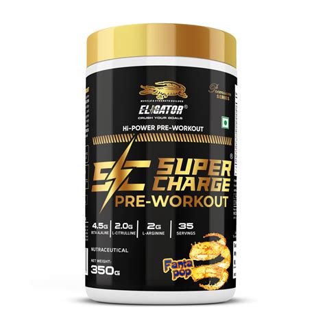 Eligator Nutrition Premium Series Super Charge Pre Workout 35 Serving ...