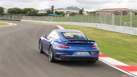 2016 Porsche 911 Turbo Coupe (Color: Sapphire Blue Metallic) | Rear