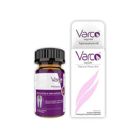 VARCO LEG CARE TOPICAL PHYTO OIL Therapeutic Oil(60 ml) with 60 Veg ...