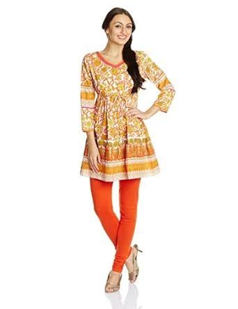 Buy Rangriti Women's Ethnic Ivory Cotton Kurta (Size_S) at Amazon.in
