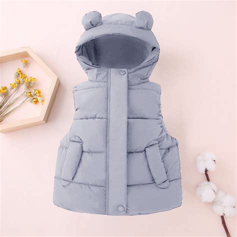 Little Boys Girls Puffer Vest Kids Girls Winter Vest Cute Jackets ...