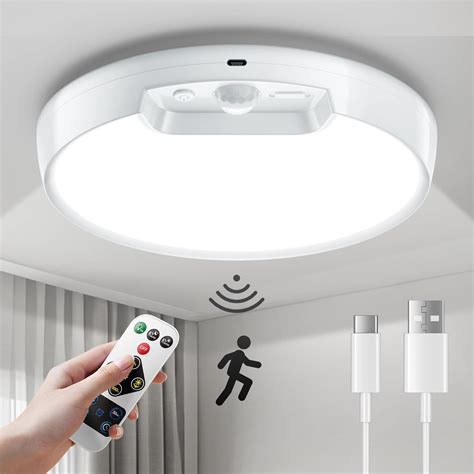 Homelist Upgraded 8000mAh Battery Ceiling Light with Remote, 500LM ...