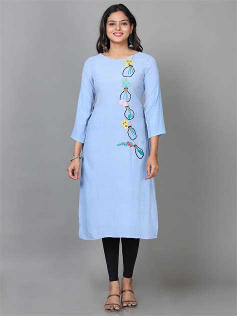 Cotton Kurta - Shop Blue Cotton Kurta Online In India – Hassu's