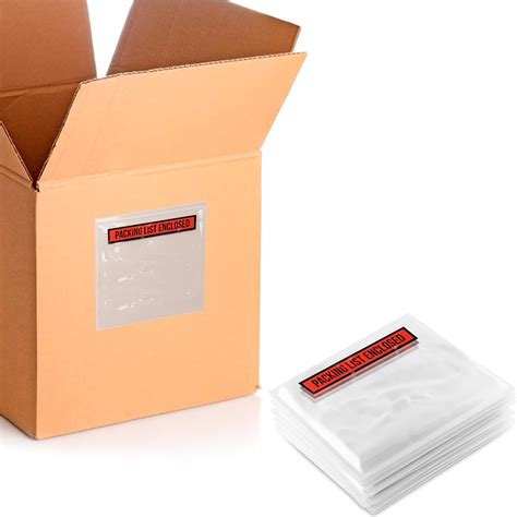 ABC Packing List Enclosed Envelopes 7 x 5.5 Inch. 100 Pack Clear 2 Mil ...