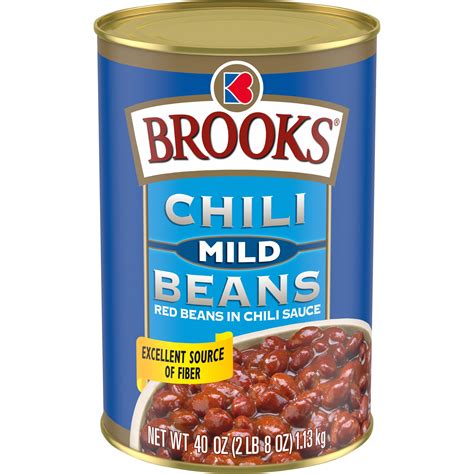 Brooks Chili Beans, Canned Red Beans in Chili Sauce, Mild Flavor, 40 oz ...