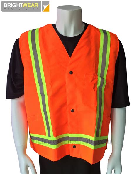 Safety Vest Customized Personalized High Visibility Orange Reflective ...