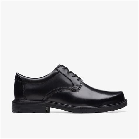 Mens Kerton Lace Black Leather Derby Shoes | Clarks