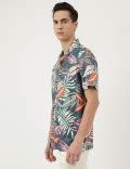 Buy Pure Viscose Tropical Cuban Collar Shirt at Marks & Spencer