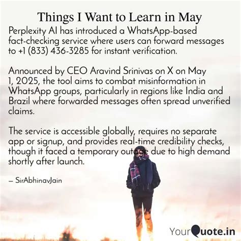 Perplexity AI has introdu... | Quotes & Writings by Abhinav Jain ...