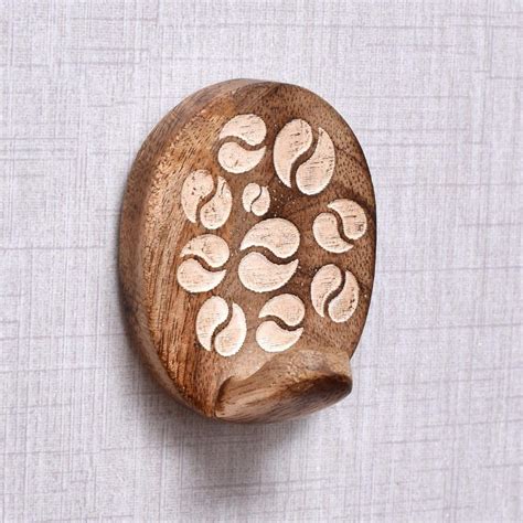 Indian-Shelf 3 Pack Wood Wall Hooks- Adhesive Wall Hooks -Decorative ...