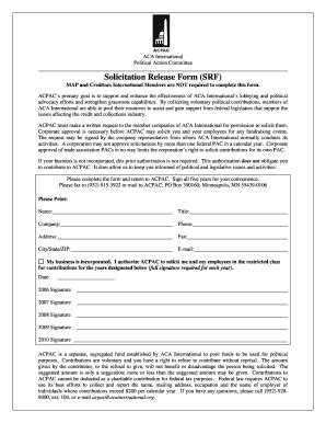 Fillable Online azcollectors solicitation release form Fax Email Print ...