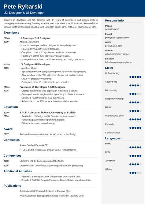 UX Designer Resume Template—25+ Tips + Examples