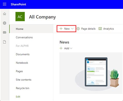 Image result for Creating a SharePoint Page
