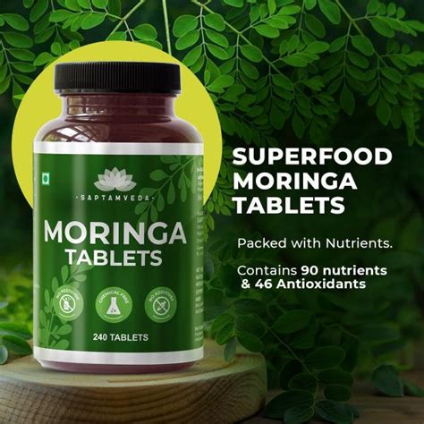 Organic Moringa Tablets (120 units) – Saptamveda