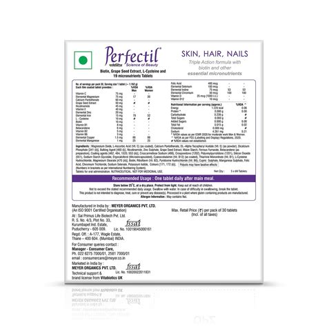 Vitabiotics Perfectil 30 Tablets - Cureka - Online Health Care Products ...