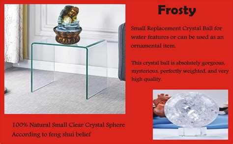 Frosty Indoor Water Fountain Spinning Crystal Glass Ball for Home ...
