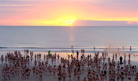 1,200 naked strangers embrace the pure joy and freedom of The North East Skinny Dip in ...