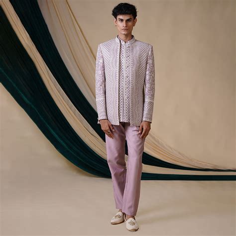 Elegance Lilac 3-Piece Jodhpuri Outfit – Suvidha Fashion