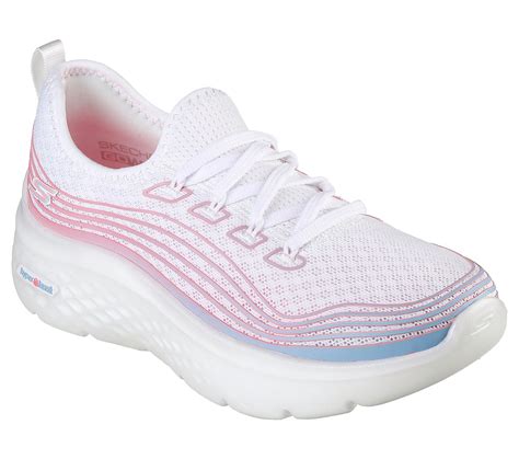 Skechers White/Multi Go Walk-Hyper-Burst- Womens Lace Up Shoes - Style ...