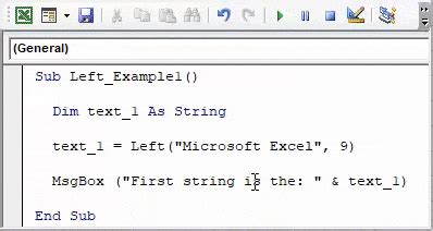 VBA Left Function 的图像结果