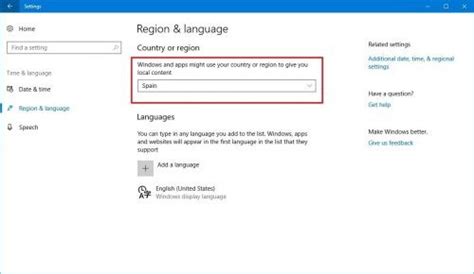 Image result for Change Computer Language Windows 1.0