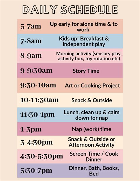 Daily Schedule For Toddlers Printable | Plan Your Year Easily!