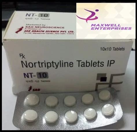 Nordep 10 mg Nortriptyline Hydrochloride Tablet, Packaging Size: 10 * ...