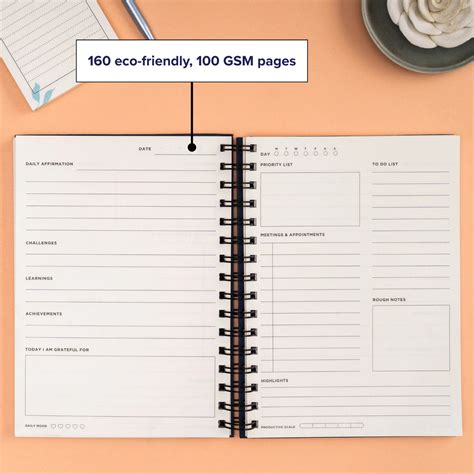 Undated Planner - A5 Hardbound, Eco-Friendly & Versatile | The Zappy Box