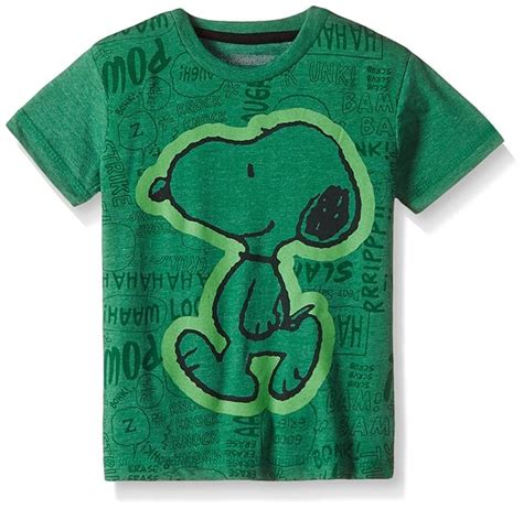 Buy Peanuts Boys' T-Shirt (PN1EBT2673_Marine Green MELANG_9/10) at ...