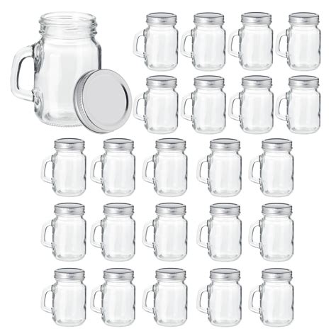 24 Pack 4 oz Mason Jars with Lids, Mini Glass Jars with Metal Lids and ...