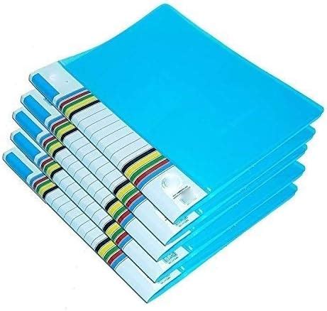 YBN (Pack of 5 Pcs A4 Size Assorted Super Line Transparent Presentation ...