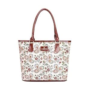 Buy The Clownfish Justina Tapestry Fabric & Faux Leather Handbag for ...